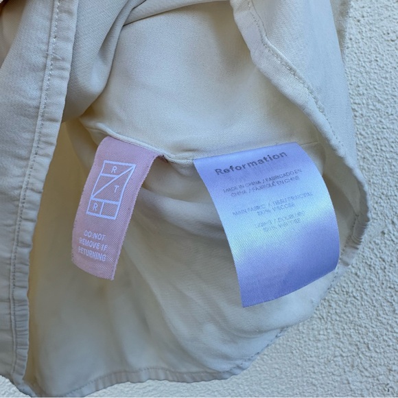 Reformation Christine Dress in Ivory size 4 - Picture 11 of 12